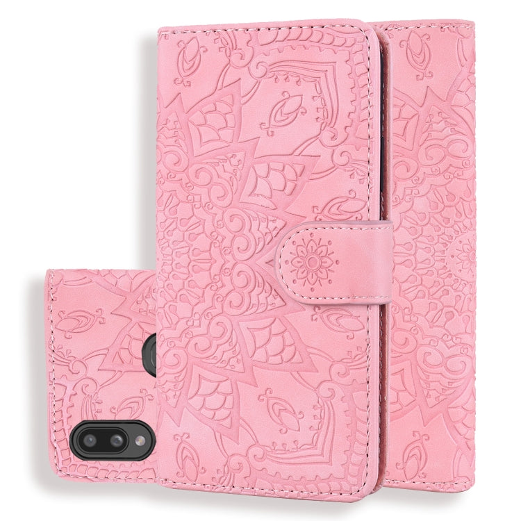 Calf Pattern Mandala Double Folding Design Embossed Leather Case with Wallet & Holder & Card Slots, For Xiaomi Redmi 7 / Redmi Y3, For Xiaomi Redmi Note 8, For Xiaomi Redmi Note 8 Pro, For Galaxy A10s, For Galaxy A20s, For Galaxy A30s / A50s           ...