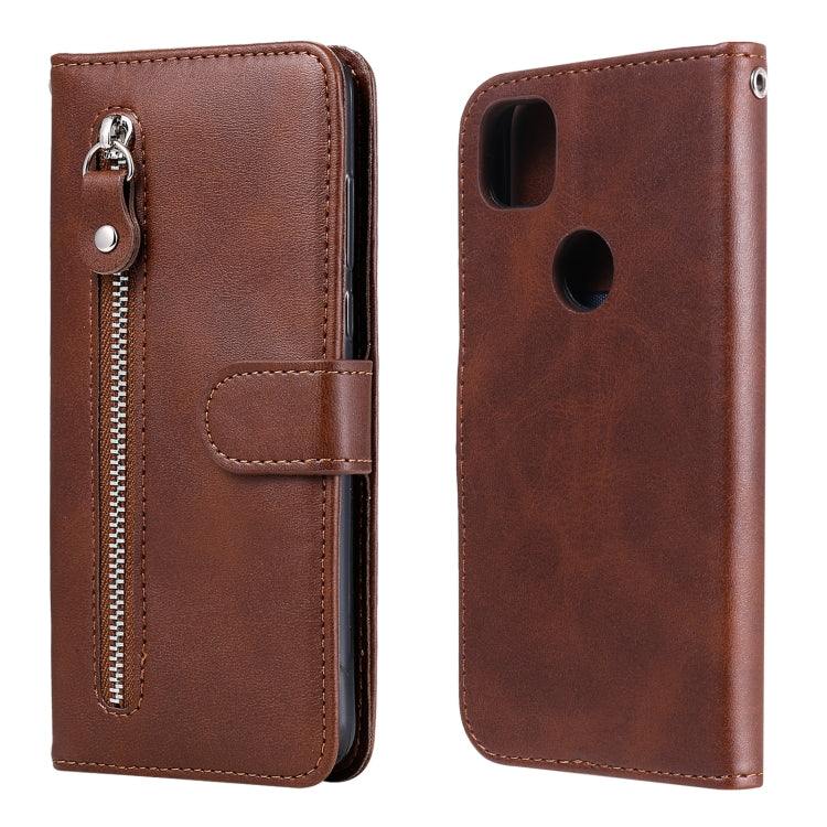 Fashion Calf Texture Zipper Horizontal Flip Leather Case with Holder & Card Slots & Wallet, For OPPO F17 Pro / A93, For OPPO Realme 5 / 5s / C3, For Google Pixel 4a 4G, For Google Pixel 5 XL / Pixel 4a 5G