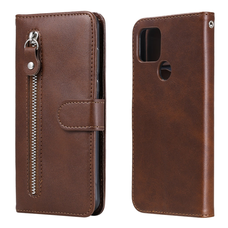 Fashion Calf Texture Zipper Horizontal Flip Leather Case with Holder & Card Slots & Wallet, For OPPO F17 Pro / A93, For OPPO Realme 5 / 5s / C3, For Google Pixel 4a 4G, For Google Pixel 5 XL / Pixel 4a 5G