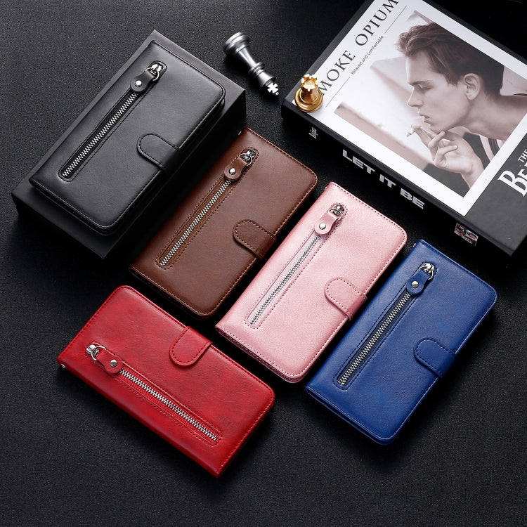 Fashion Calf Texture Zipper Horizontal Flip Leather Case with Holder & Card Slots & Wallet, For Xiaomi Poco M3 / Redmi Note 9 4G, For Huawei P Smart 2021 / Y7a / Honor 10X Lite