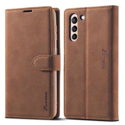 Forwenw F1 Series Matte Strong Magnetism Horizontal Flip Leather Case with Holder & Card Slots & Wallet & Photo Frame, For Samsung Galaxy A12, For Samsung Galaxy A32 5G, For Samsung Galaxy S21 5G, For Samsung Galaxy S21+ 5G                             ...