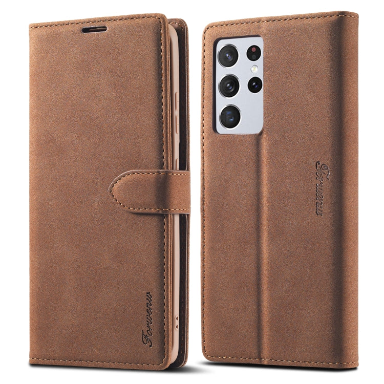 Forwenw F1 Series Matte Strong Magnetism Horizontal Flip Leather Case with Holder & Card Slots & Wallet & Photo Frame, For Samsung Galaxy A12, For Samsung Galaxy A32 5G, For Samsung Galaxy S21 5G, For Samsung Galaxy S21+ 5G                             ...