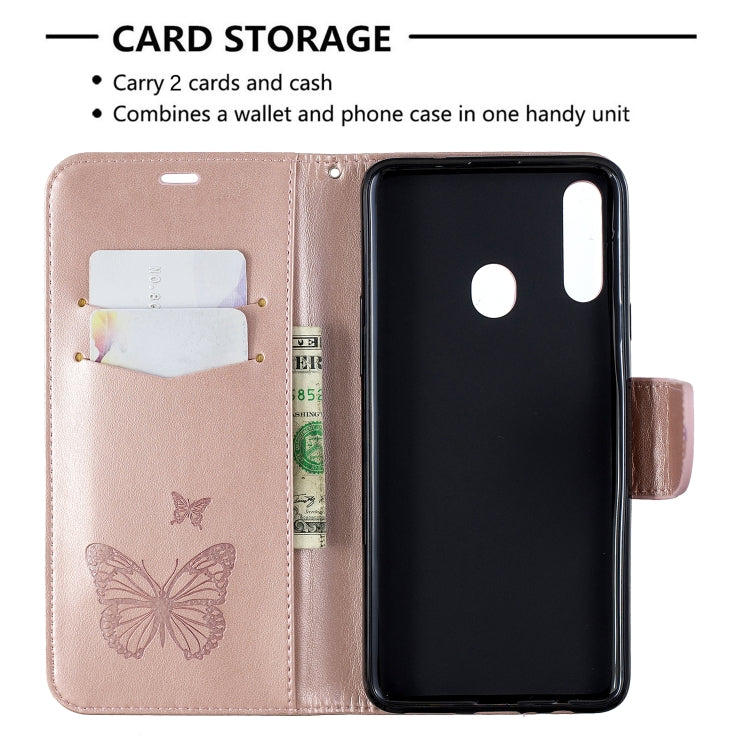 Two Butterflies Embossing Pattern Horizontal Flip Leather Case with Holder & Card Slot & Wallet & Lanyard, For Huawei Mate 30 Lite, For Huawei Mate 30 Pro, For Galaxy A10s, For Galaxy A20s, For Xiaomi Redmi Note 8, For Xiaomi Redmi Note 8 Pro
