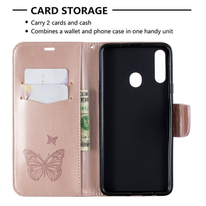 Two Butterflies Embossing Pattern Horizontal Flip Leather Case with Holder & Card Slot & Wallet & Lanyard, For Huawei Mate 30 Lite, For Huawei Mate 30 Pro, For Galaxy A10s, For Galaxy A20s, For Xiaomi Redmi Note 8, For Xiaomi Redmi Note 8 Pro