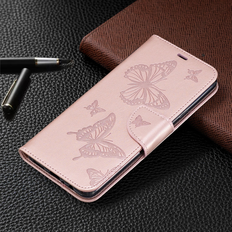 Two Butterflies Embossing Pattern Horizontal Flip Leather Case with Holder & Card Slot & Wallet & Lanyard, For Huawei Mate 30 Lite, For Huawei Mate 30 Pro, For Galaxy A10s, For Galaxy A20s, For Xiaomi Redmi Note 8, For Xiaomi Redmi Note 8 Pro
