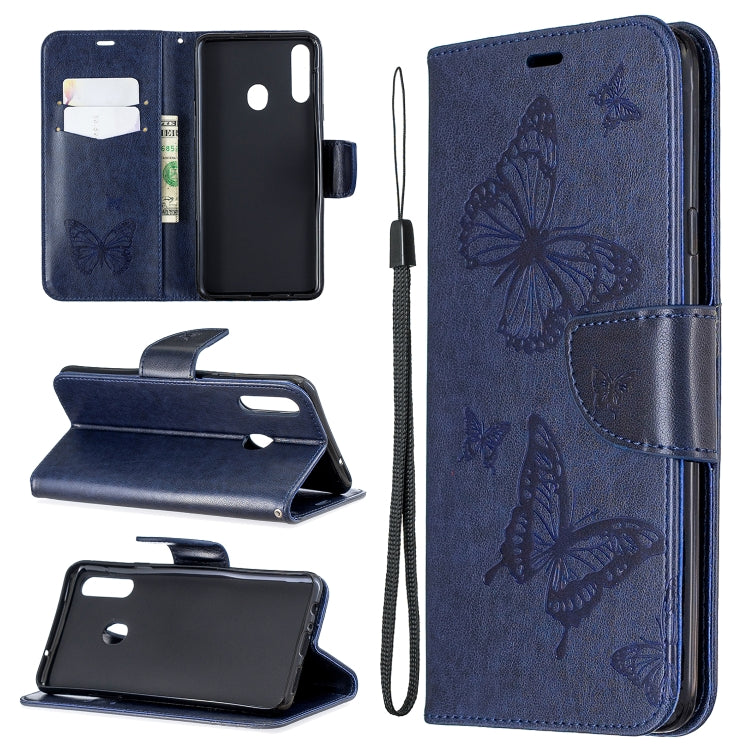 Two Butterflies Embossing Pattern Horizontal Flip Leather Case with Holder & Card Slot & Wallet & Lanyard, For Huawei Mate 30 Lite, For Huawei Mate 30 Pro, For Galaxy A10s, For Galaxy A20s, For Xiaomi Redmi Note 8, For Xiaomi Redmi Note 8 Pro