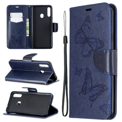 Two Butterflies Embossing Pattern Horizontal Flip Leather Case with Holder & Card Slot & Wallet & Lanyard, For Huawei Mate 30 Lite, For Huawei Mate 30 Pro, For Galaxy A10s, For Galaxy A20s, For Xiaomi Redmi Note 8, For Xiaomi Redmi Note 8 Pro