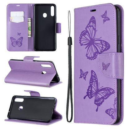 Two Butterflies Embossing Pattern Horizontal Flip Leather Case with Holder & Card Slot & Wallet & Lanyard, For Huawei Mate 30 Lite, For Huawei Mate 30 Pro, For Galaxy A10s, For Galaxy A20s, For Xiaomi Redmi Note 8, For Xiaomi Redmi Note 8 Pro