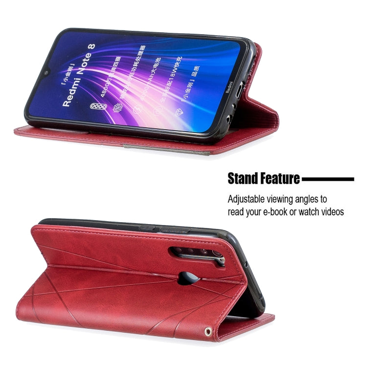 Rhombus Texture Horizontal Flip Magnetic Leather Case with Holder & Card Slots, For Xiaomi Redmi Note 8, For Xiaomi Redmi Note 8 Pro