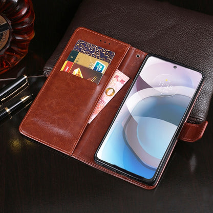 idewei Crazy Horse Texture Horizontal Flip Leather Case with Holder & Card Slots & Wallet, For Motorola Moto One 5G Ace, For OPPO A55, For OPPO Realme V15
