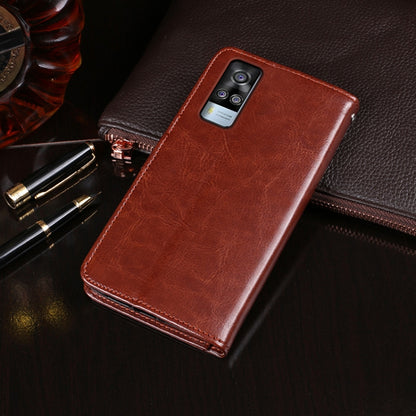 idewei Crazy Horse Texture Horizontal Flip Leather Case with Holder & Card Slots & Wallet, For vivo Y51A 2021, For vivo Y20A