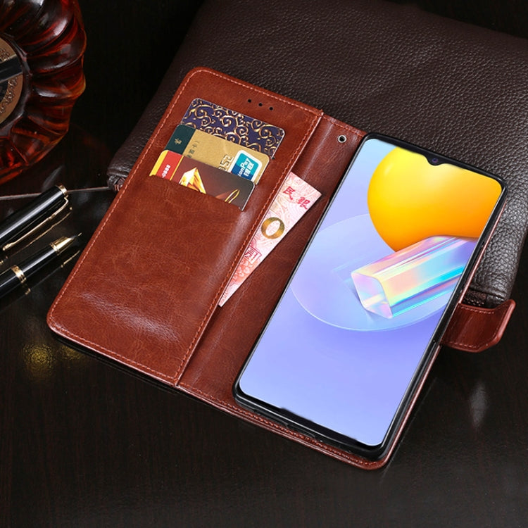 idewei Crazy Horse Texture Horizontal Flip Leather Case with Holder & Card Slots & Wallet, For vivo Y51A 2021, For vivo Y20A