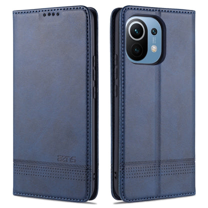 AZNS Magnetic Calf Texture Horizontal Flip Leather Case with Card Slots & Holder & Wallet, For Xiaomi Mi 11