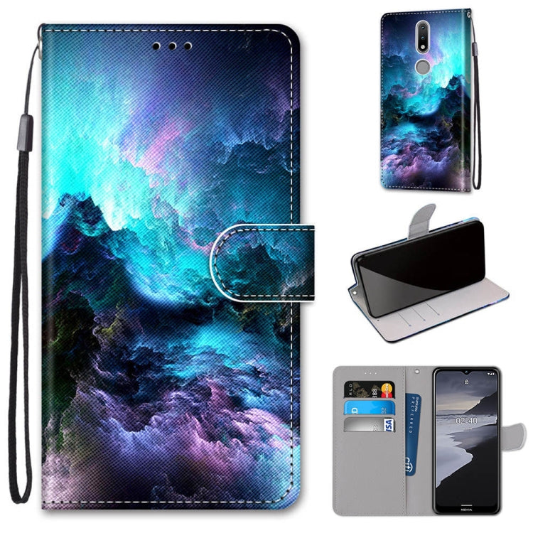 Coloured Drawing Cross Texture Horizontal Flip PU Leather Case with Holder & Card Slots & Wallet & Lanyard, For Samsung Galaxy A02 / M02, For Samsung Galaxy A02s / M02s, For Samsung Galaxy A12 / M12, For Samsung Galaxy A32 5G                           ...