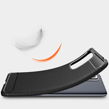 Brushed Texture Carbon Fiber TPU Case, For Xiaomi Redmi Note 10 Pro