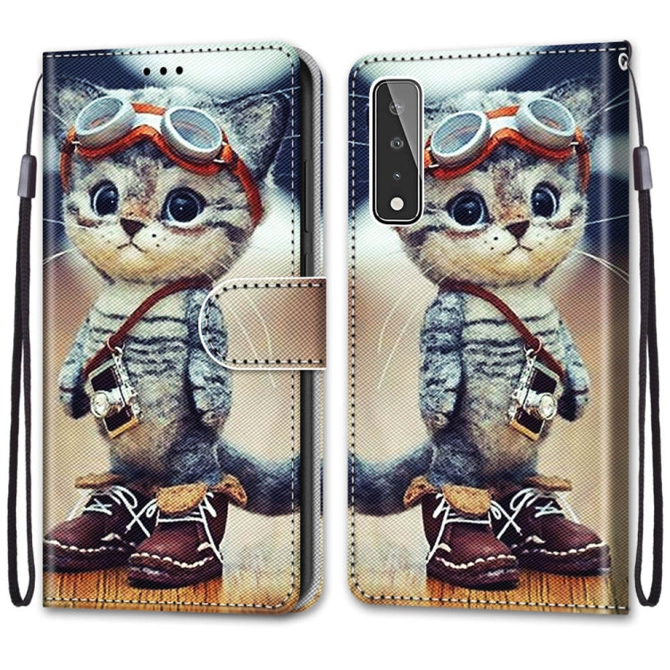 Coloured Drawing Cross Texture Horizontal Flip PU Leather Case with Holder & Card Slots & Wallet & Lanyard, For LG Stylo 7 5G, For Huawei Y9a