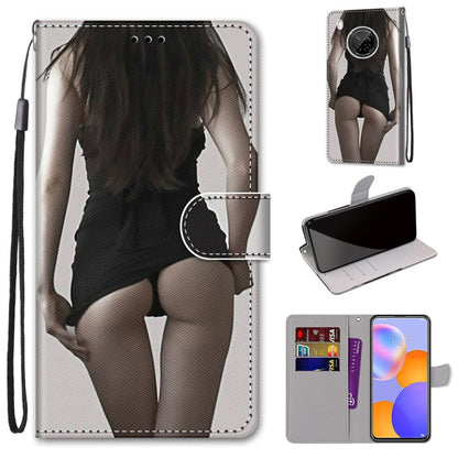 Coloured Drawing Cross Texture Horizontal Flip PU Leather Case with Holder & Card Slots & Wallet & Lanyard, For LG Stylo 7 5G, For Huawei Y9a