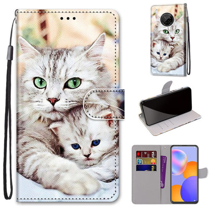 Coloured Drawing Cross Texture Horizontal Flip PU Leather Case with Holder & Card Slots & Wallet & Lanyard, For LG Stylo 7 5G, For Huawei Y9a