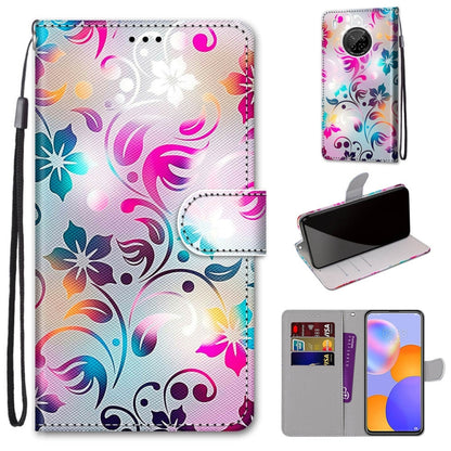 Coloured Drawing Cross Texture Horizontal Flip PU Leather Case with Holder & Card Slots & Wallet & Lanyard, For LG Stylo 7 5G, For Huawei Y9a