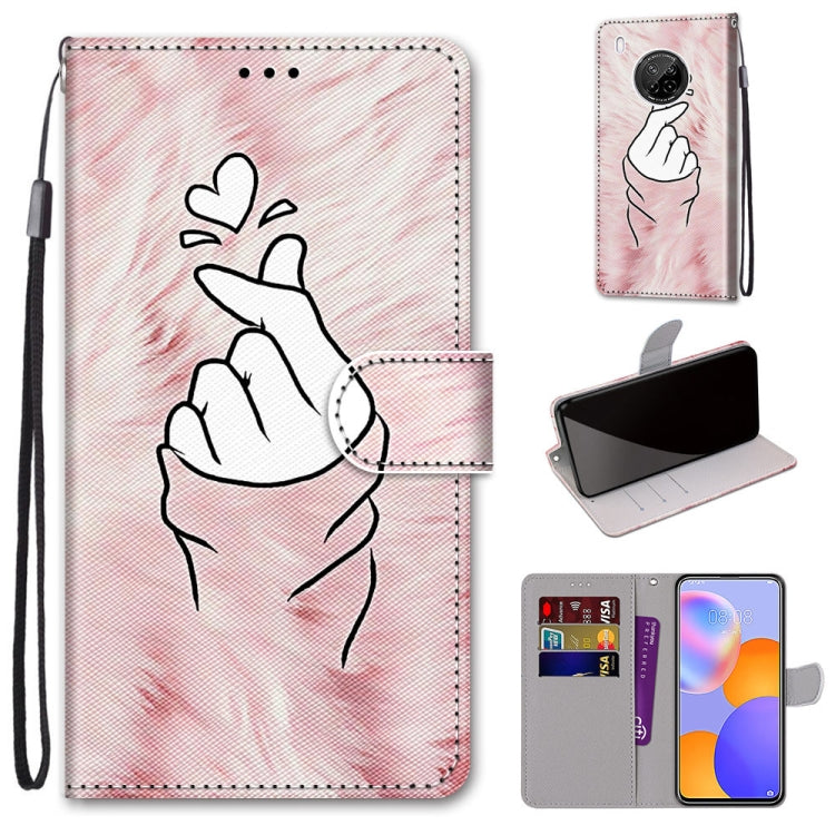 Coloured Drawing Cross Texture Horizontal Flip PU Leather Case with Holder & Card Slots & Wallet & Lanyard, For LG Stylo 7 5G, For Huawei Y9a