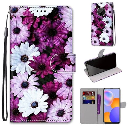 Coloured Drawing Cross Texture Horizontal Flip PU Leather Case with Holder & Card Slots & Wallet & Lanyard, For LG Stylo 7 5G, For Huawei Y9a