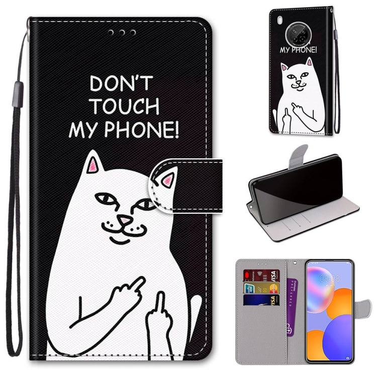 Coloured Drawing Cross Texture Horizontal Flip PU Leather Case with Holder & Card Slots & Wallet & Lanyard, For LG Stylo 7 5G, For Huawei Y9a