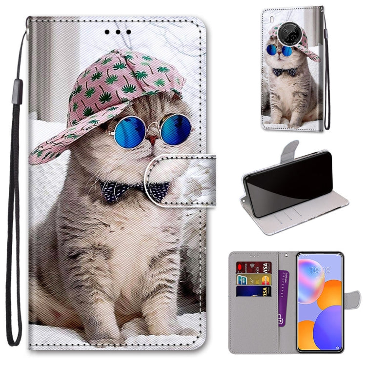 Coloured Drawing Cross Texture Horizontal Flip PU Leather Case with Holder & Card Slots & Wallet & Lanyard, For LG Stylo 7 5G, For Huawei Y9a