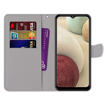 Coloured Drawing Cross Texture Horizontal Flip PU Leather Case with Holder & Card Slots & Wallet & Lanyard, For Samsung Galaxy A12 / M12