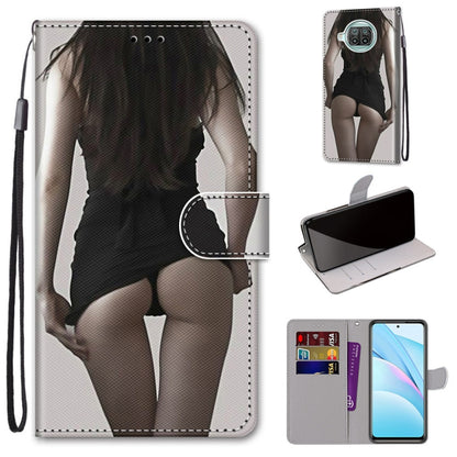 Coloured Drawing Cross Texture Horizontal Flip PU Leather Case with Holder & Card Slots & Wallet & Lanyard, For Xiaomi Mi 10T Lite