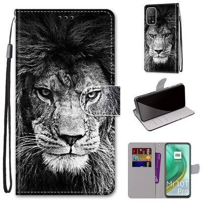 Coloured Drawing Cross Texture Horizontal Flip PU Leather Case with Holder & Card Slots & Wallet & Lanyard, For Xiaomi Mi 10T Pro / 10T / K30s