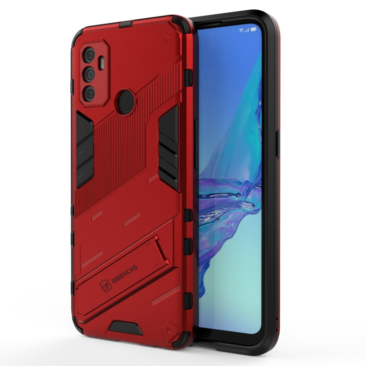 Punk Armor 2 in 1 PC + TPU Shockproof Case with Invisible Holder, For OPPO A93 5G, For OPPO A53 4G, For OPPO F17 Pro