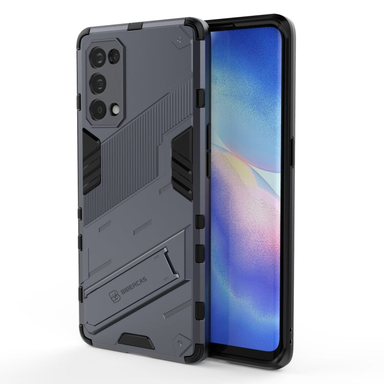 Punk Armor 2 in 1 PC + TPU Shockproof Case with Invisible Holder, For OPPO Reno5 Pro, For OPPO Realme V15