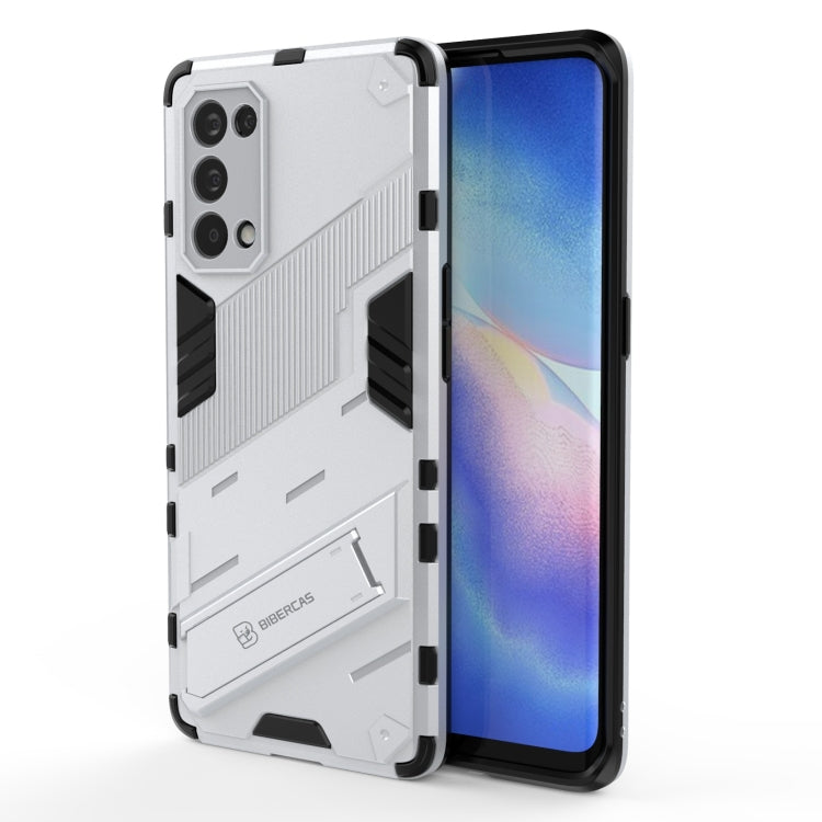 Punk Armor 2 in 1 PC + TPU Shockproof Case with Invisible Holder, For OPPO Reno5 Pro, For OPPO Realme V15