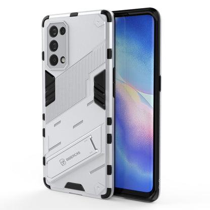 Punk Armor 2 in 1 PC + TPU Shockproof Case with Invisible Holder, For OPPO Reno5 Pro, For OPPO Realme V15