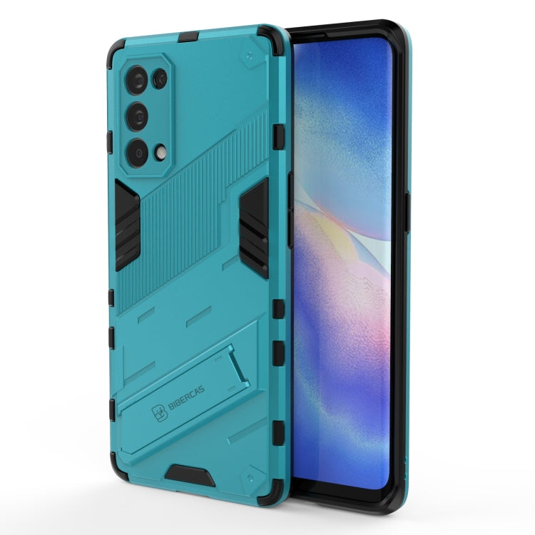 Punk Armor 2 in 1 PC + TPU Shockproof Case with Invisible Holder, For OPPO Reno5 Pro, For OPPO Realme V15