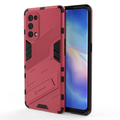 Punk Armor 2 in 1 PC + TPU Shockproof Case with Invisible Holder, For OPPO Reno5 Pro, For OPPO Realme V15