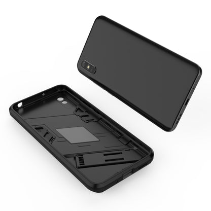 Punk Armor 2 in 1 PC + TPU Shockproof Case with Invisible Holder, For Xiaomi Redmi 9A, For Xiaomi Redmi 9, For Xiaomi Redmi Note 7