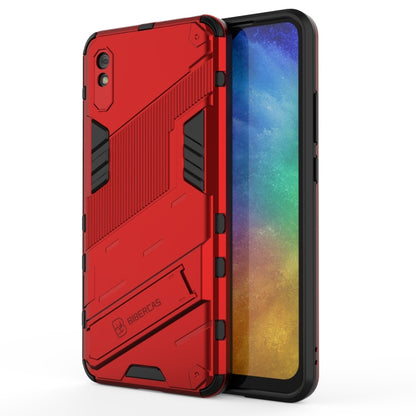 Punk Armor 2 in 1 PC + TPU Shockproof Case with Invisible Holder, For Xiaomi Redmi 9A, For Xiaomi Redmi 9, For Xiaomi Redmi Note 7