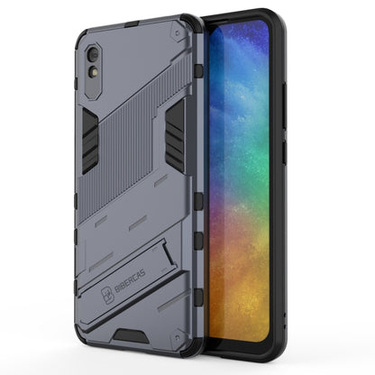 Punk Armor 2 in 1 PC + TPU Shockproof Case with Invisible Holder, For Xiaomi Redmi 9A, For Xiaomi Redmi 9, For Xiaomi Redmi Note 7