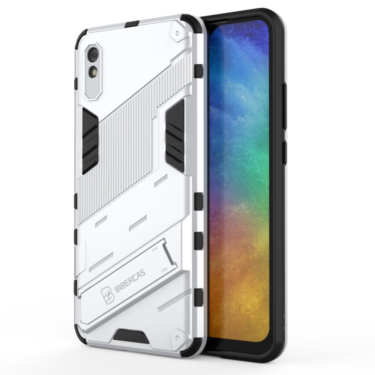 Punk Armor 2 in 1 PC + TPU Shockproof Case with Invisible Holder, For Xiaomi Redmi 9A, For Xiaomi Redmi 9, For Xiaomi Redmi Note 7