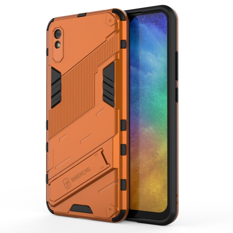 Punk Armor 2 in 1 PC + TPU Shockproof Case with Invisible Holder, For Xiaomi Redmi 9A, For Xiaomi Redmi 9, For Xiaomi Redmi Note 7