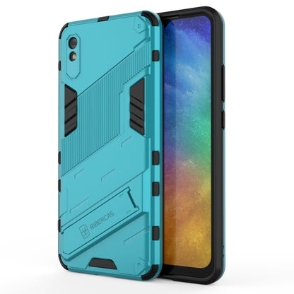 Punk Armor 2 in 1 PC + TPU Shockproof Case with Invisible Holder, For Xiaomi Redmi 9A, For Xiaomi Redmi 9, For Xiaomi Redmi Note 7