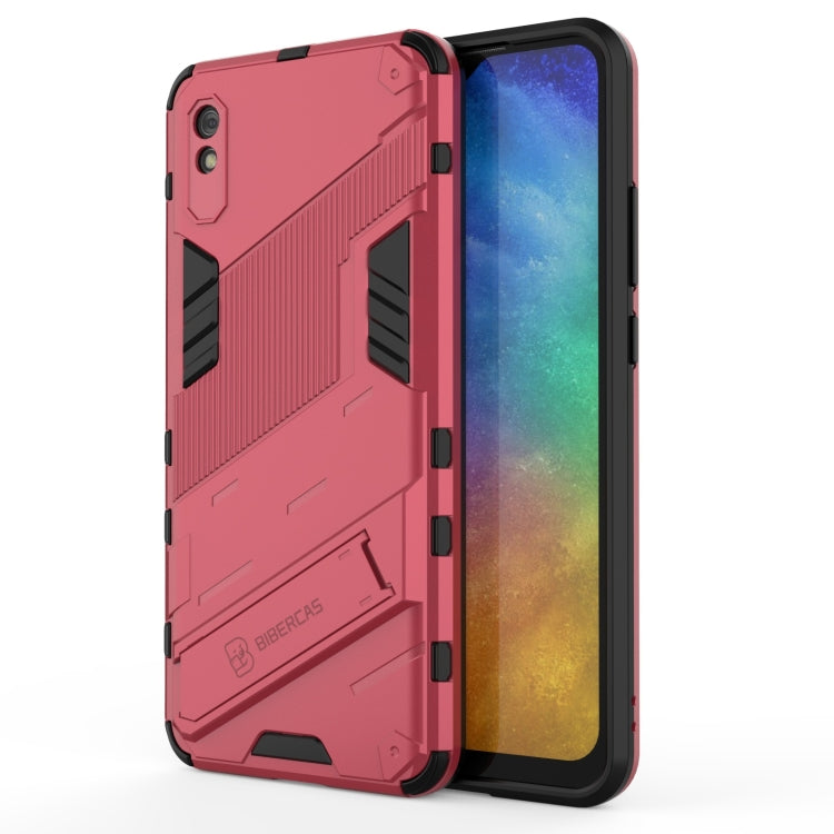 Punk Armor 2 in 1 PC + TPU Shockproof Case with Invisible Holder, For Xiaomi Redmi 9A, For Xiaomi Redmi 9, For Xiaomi Redmi Note 7