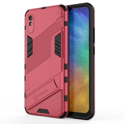 Punk Armor 2 in 1 PC + TPU Shockproof Case with Invisible Holder, For Xiaomi Redmi 9A, For Xiaomi Redmi 9, For Xiaomi Redmi Note 7