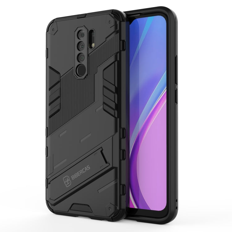 Punk Armor 2 in 1 PC + TPU Shockproof Case with Invisible Holder, For Xiaomi Redmi 9A, For Xiaomi Redmi 9, For Xiaomi Redmi Note 7