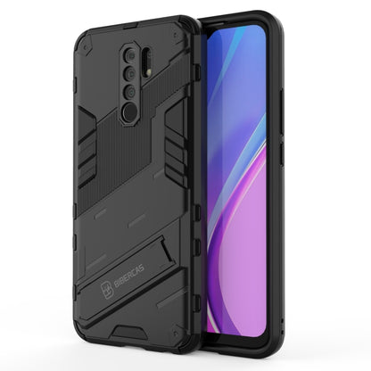 Punk Armor 2 in 1 PC + TPU Shockproof Case with Invisible Holder, For Xiaomi Redmi 9A, For Xiaomi Redmi 9, For Xiaomi Redmi Note 7