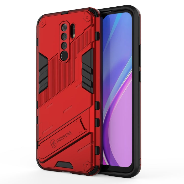 Punk Armor 2 in 1 PC + TPU Shockproof Case with Invisible Holder, For Xiaomi Redmi 9A, For Xiaomi Redmi 9, For Xiaomi Redmi Note 7