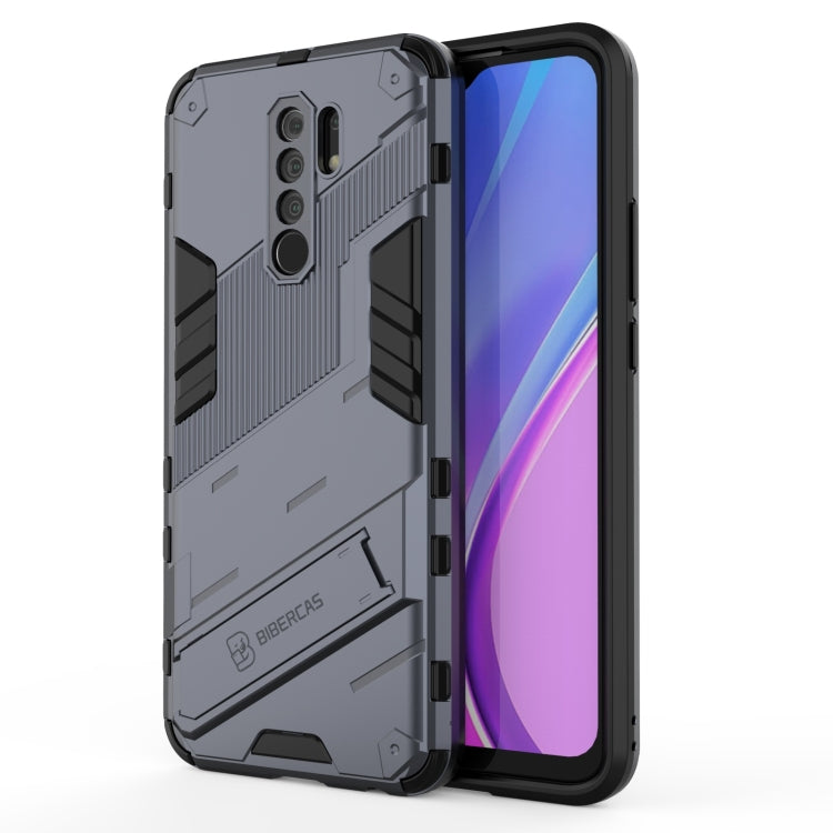 Punk Armor 2 in 1 PC + TPU Shockproof Case with Invisible Holder, For Xiaomi Redmi 9A, For Xiaomi Redmi 9, For Xiaomi Redmi Note 7