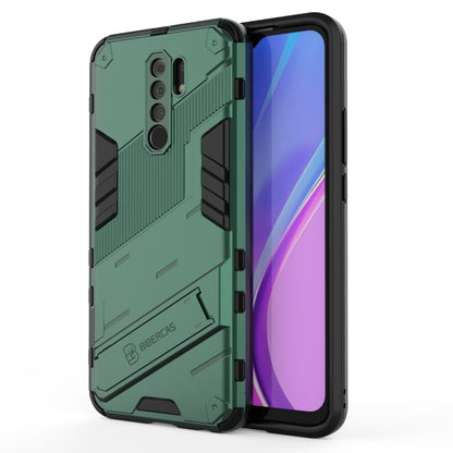 Punk Armor 2 in 1 PC + TPU Shockproof Case with Invisible Holder, For Xiaomi Redmi 9A, For Xiaomi Redmi 9, For Xiaomi Redmi Note 7