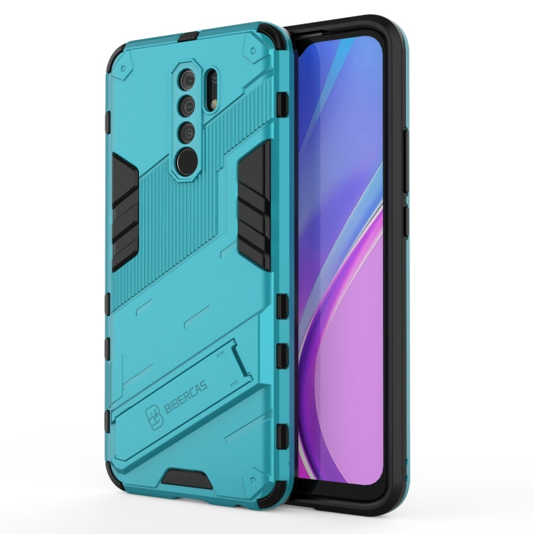 Punk Armor 2 in 1 PC + TPU Shockproof Case with Invisible Holder, For Xiaomi Redmi 9A, For Xiaomi Redmi 9, For Xiaomi Redmi Note 7